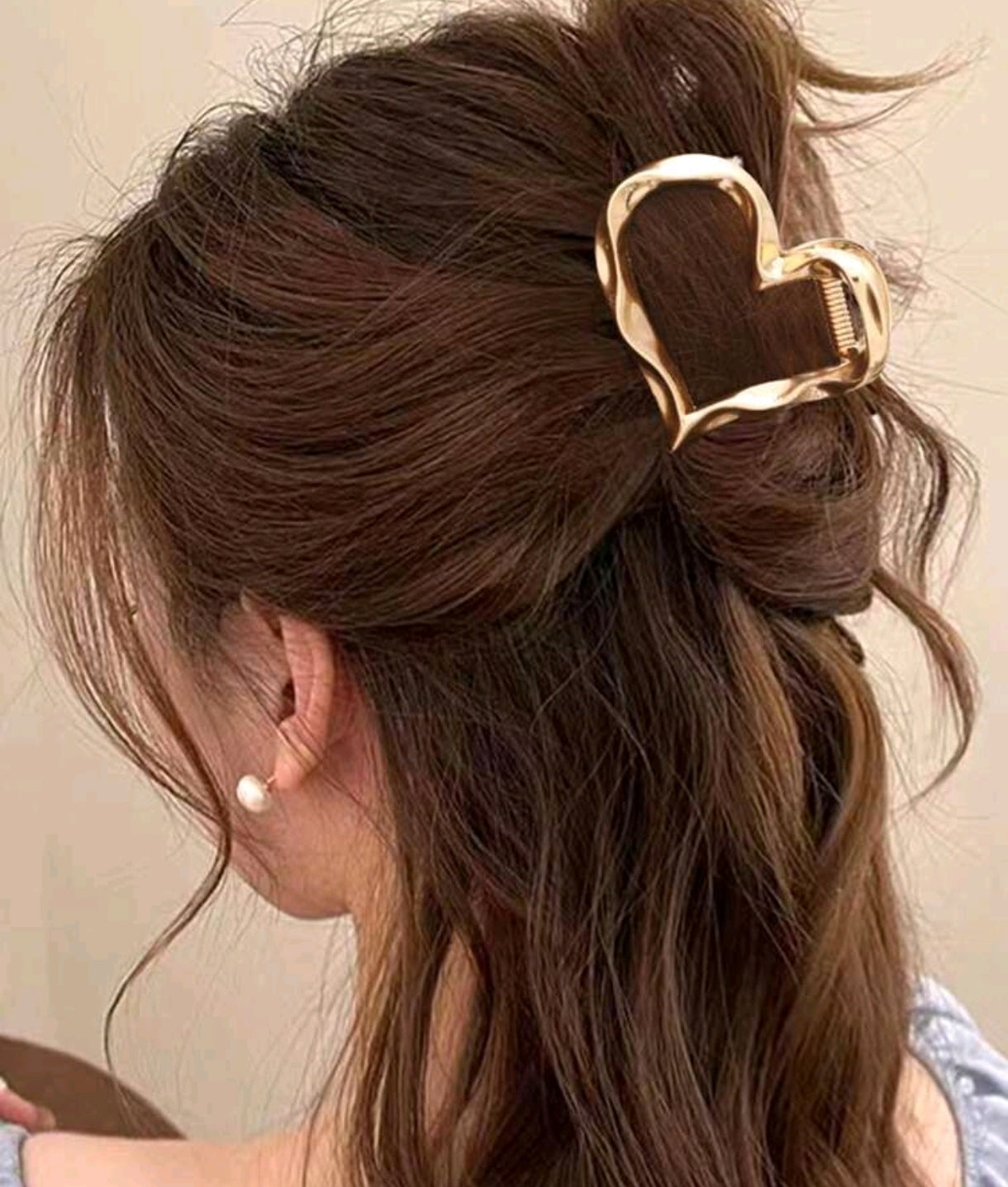 Golden Heart Claw Clip