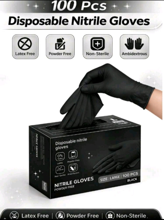 Powder free Nitrile Gloves (100piece)