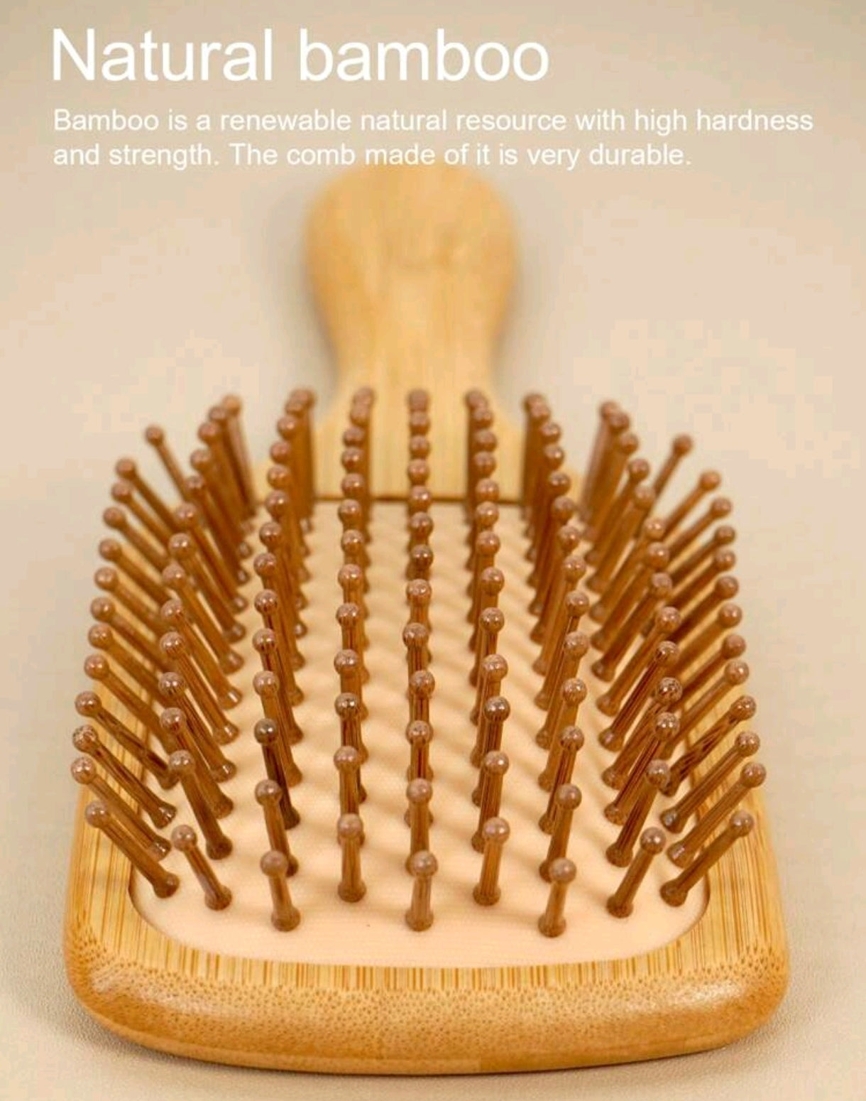 Bamboo Floral Hair Brush