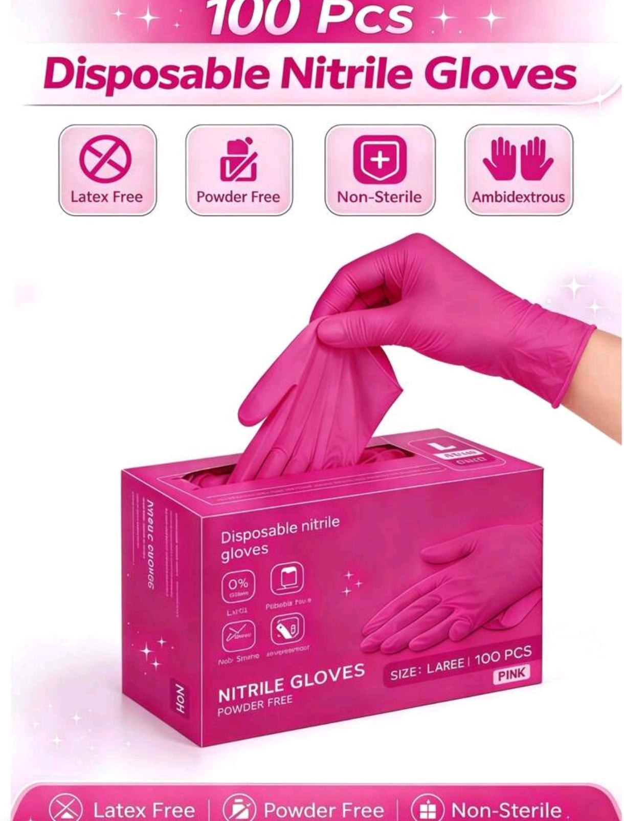 Powder free Nitrle Gloves (100piece)