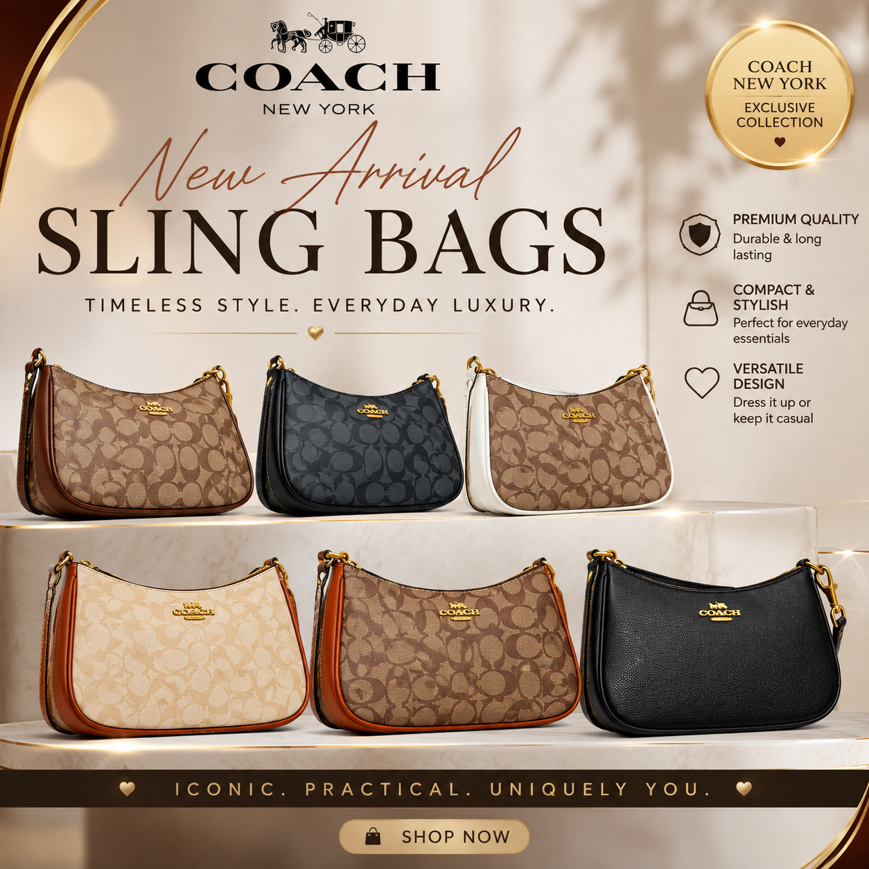Coach New York Sling Bag (Dupe)