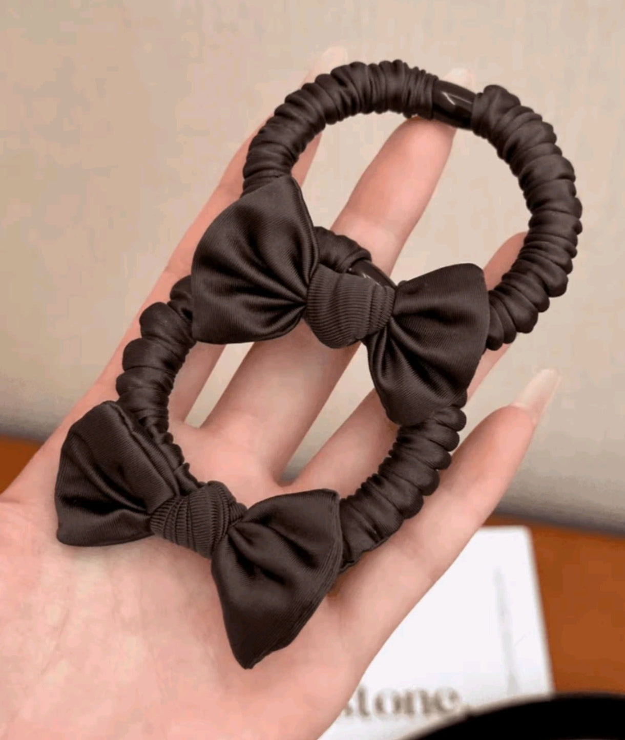 2 Small Bow Scrunchies