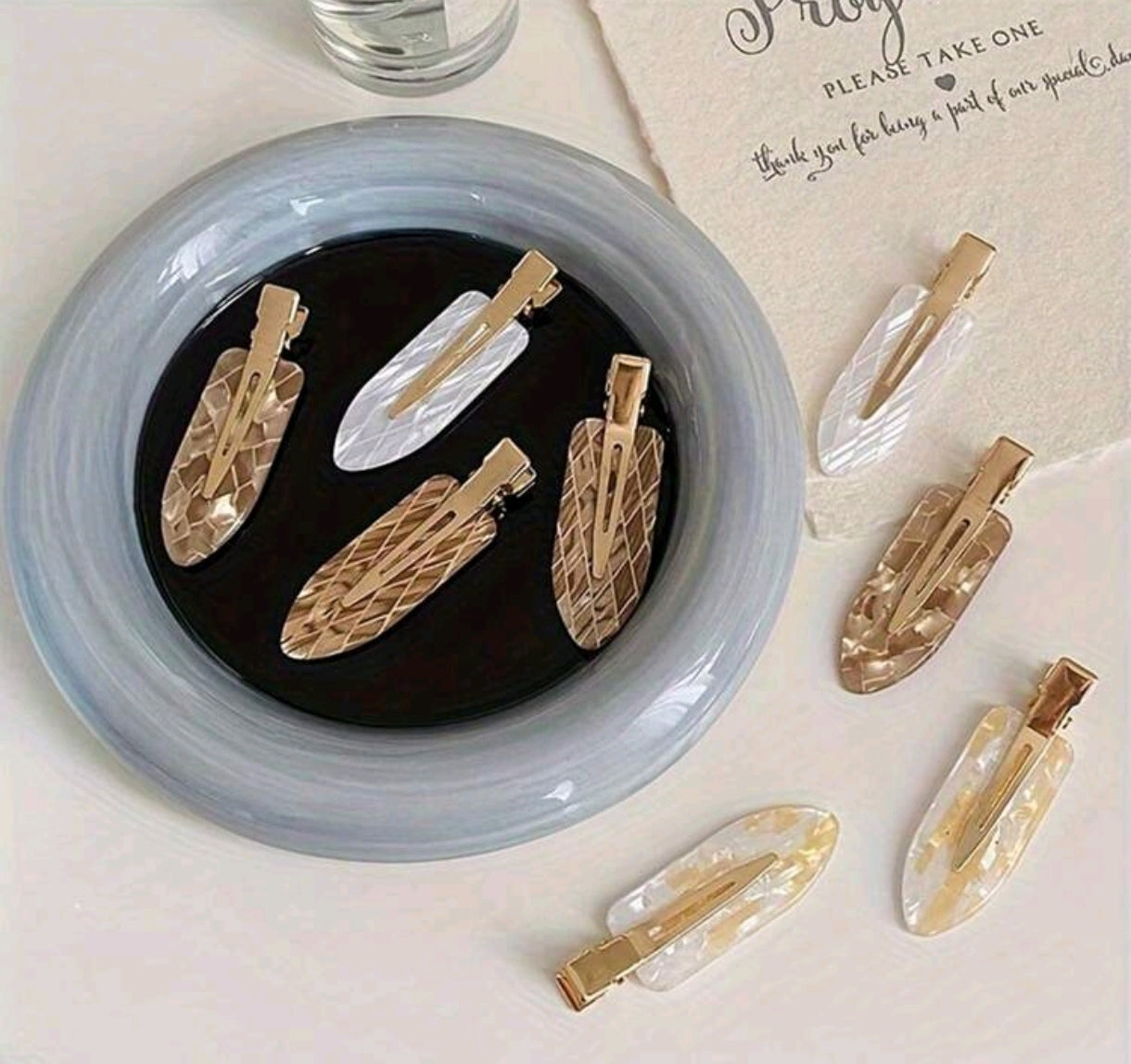 Acrylic Chocolate Colour Seamless Hair Clips