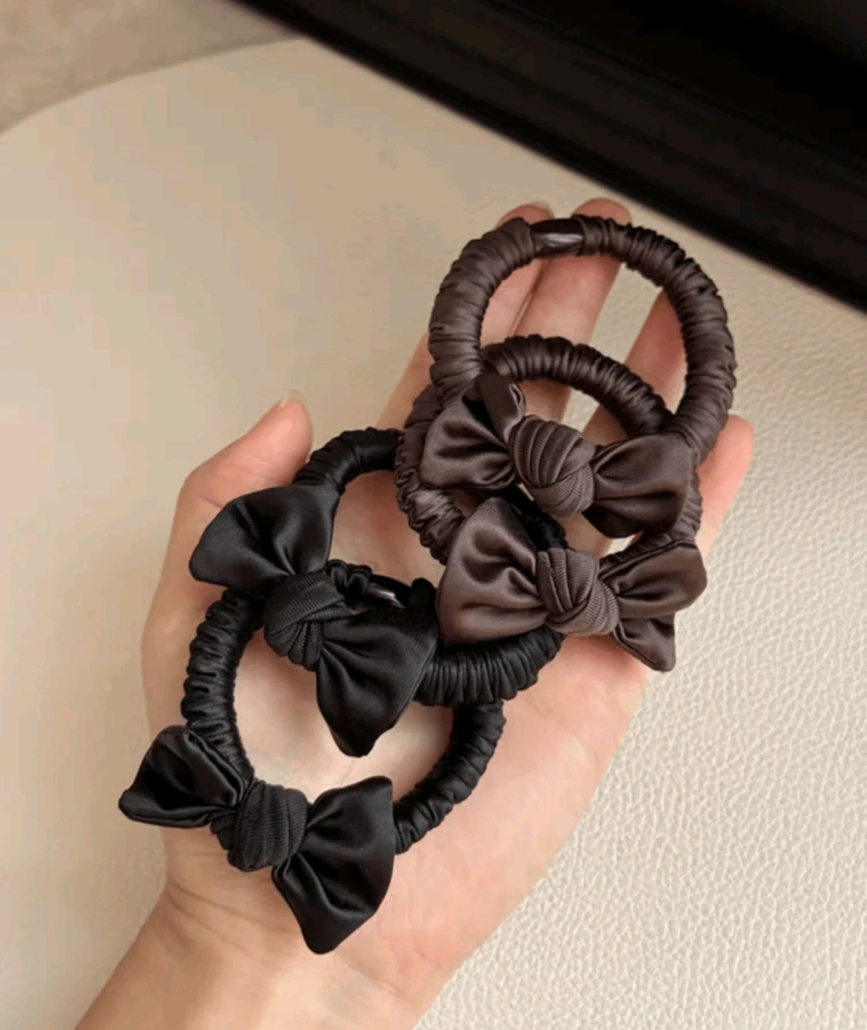 2 Small Bow Scrunchies