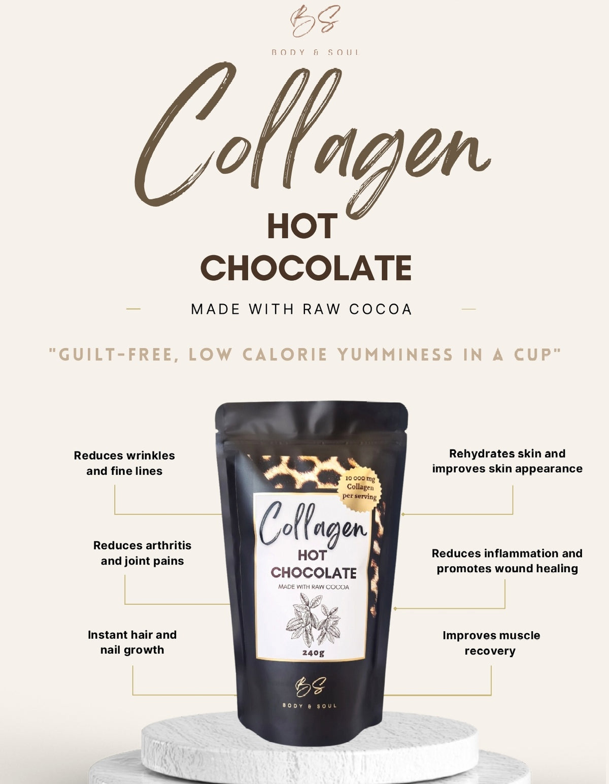 Body & Soul Collagen Hot Chocolate