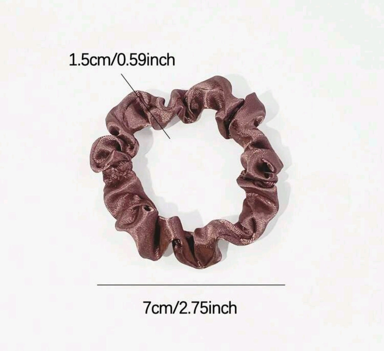 10-Piece Small Satin Scrunchies