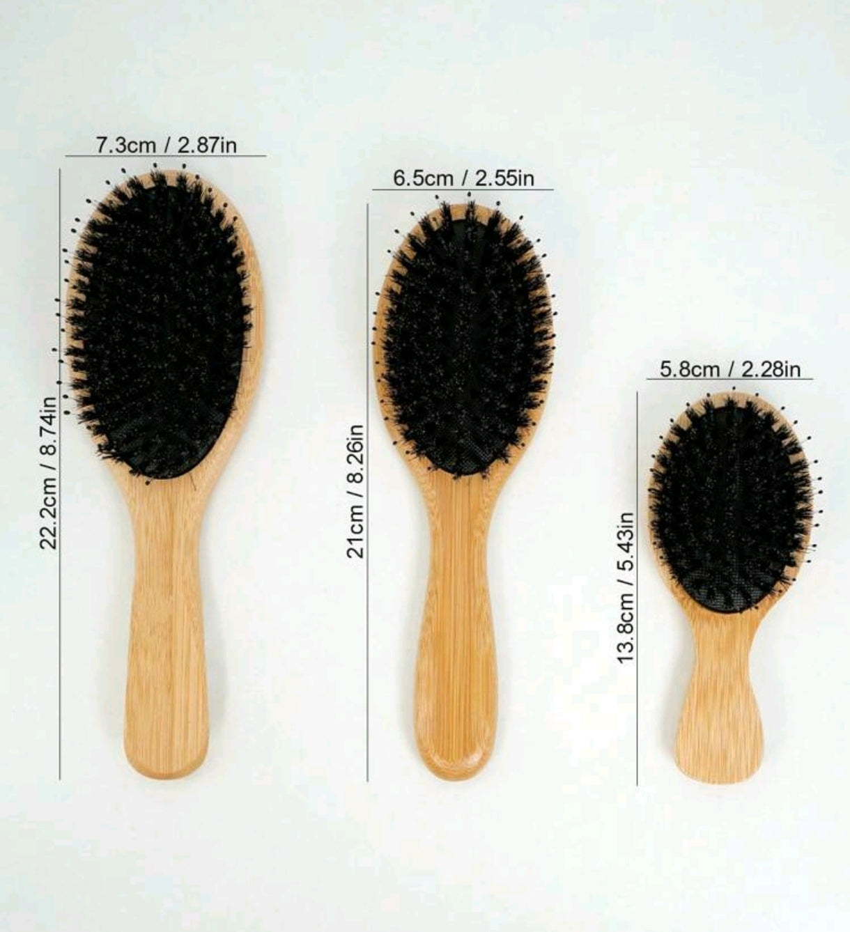 Oval Shape Boar Bristle Brush