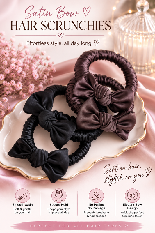 2 Small Bow Scrunchies