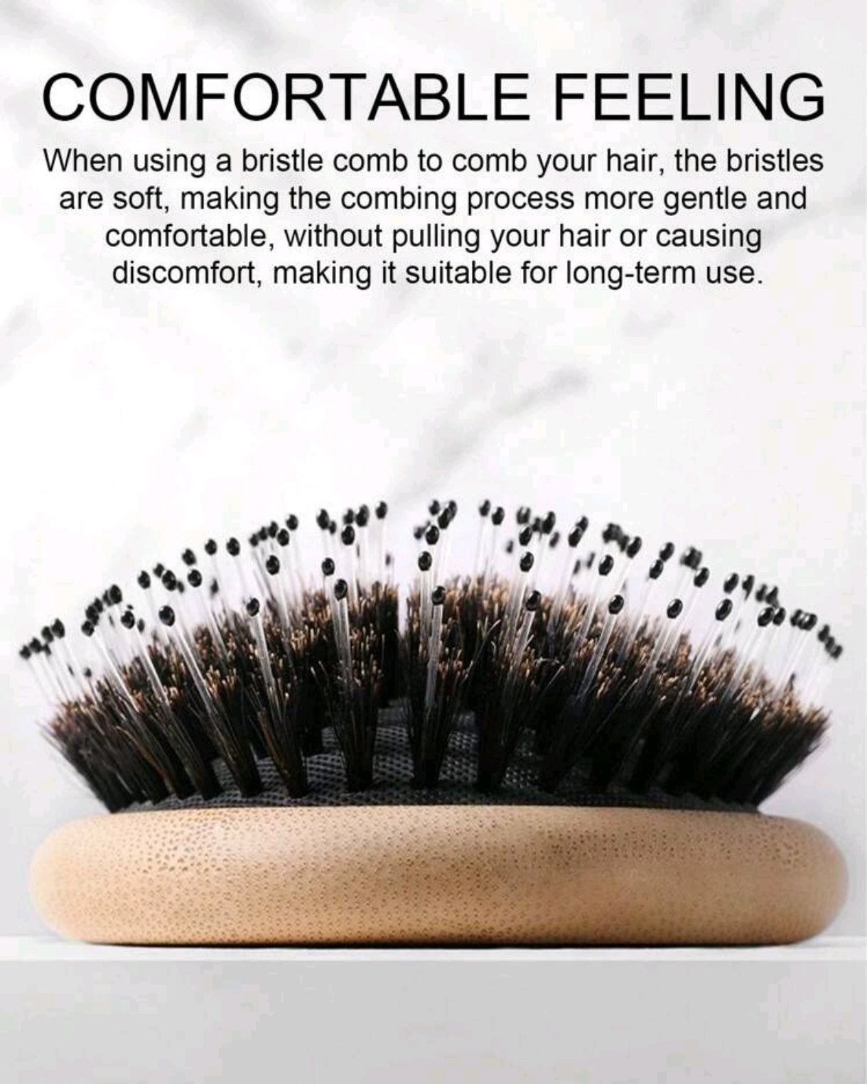 Oval Shape Boar Bristle Brush